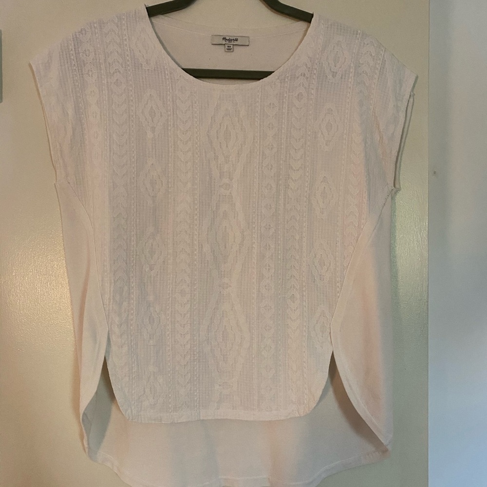 Madewell ivory knit top